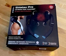 FitRx Shiatsu Pro Shiatsu Back, Shoulder, Neck Cordless Heated Massager Open Box