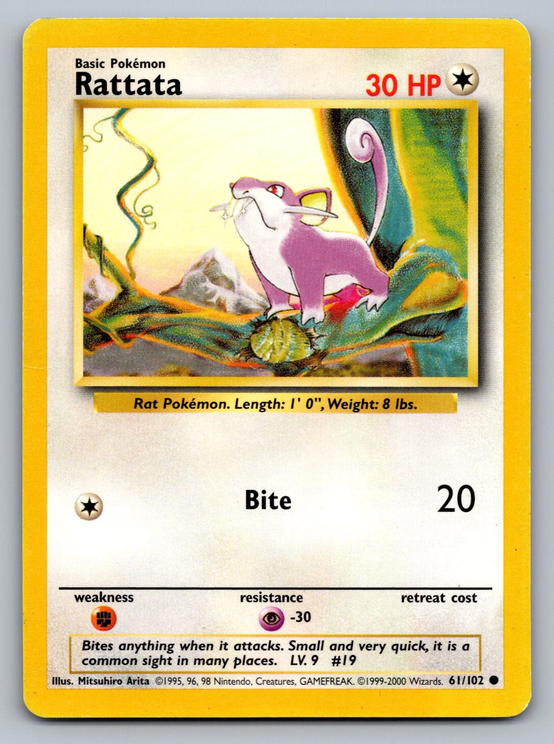 Pokemon TCG Base Set Rattata 061/102