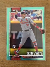 2026 Topps Series 1 - Cesar Prieto RC - Aqua Rainbow Foil Parallel - #95