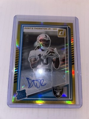 2025 Donruss - Rated Rookie Dont'e Thornton Jr. #349 - Gold /25 Auto