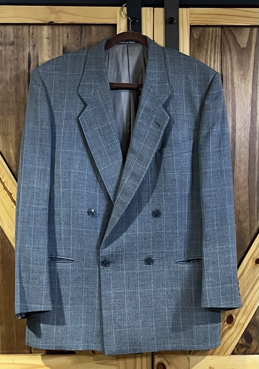 Giorgio Armani Gray Double-Breasted Suits & Blazers for Men for