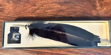 Vintage Royal Feather Quill Dip Pen  Writing Ink Set New