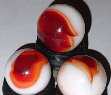 Bn2117 - Lot Of 3 JABO Classic Marbles - 🇺🇲🇺🇲U.S.A.🇺🇲🇺🇲  .61"