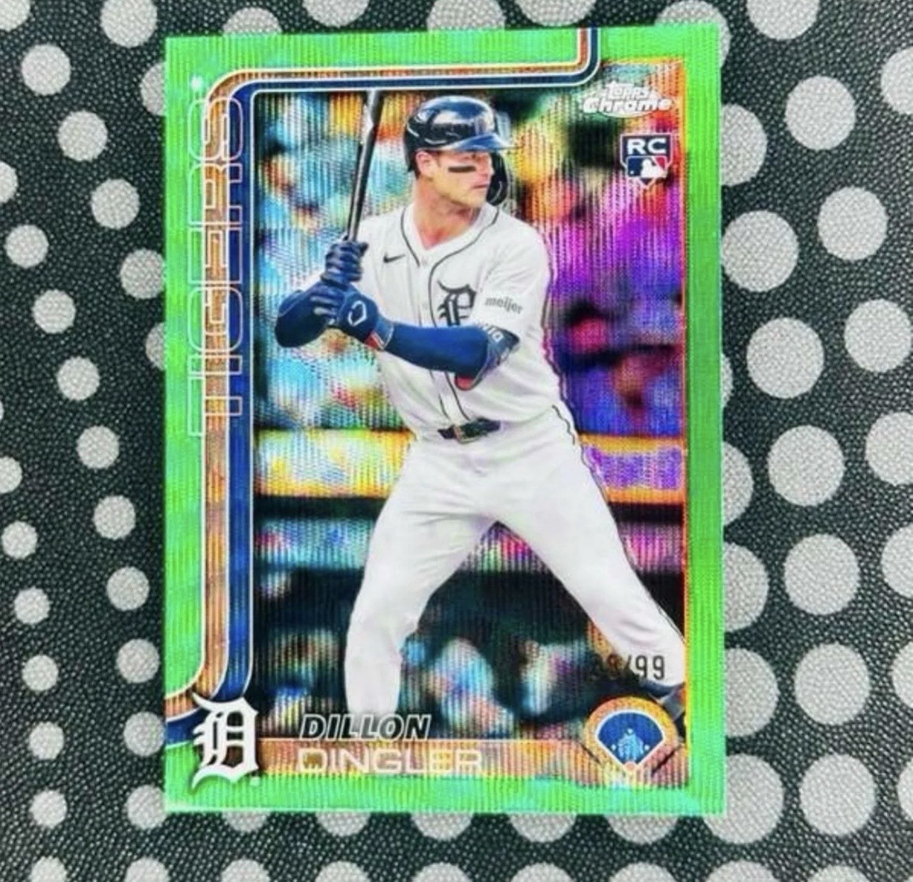 2025 Topps Chrome - Dillon Dingler #274 Green Wave Refractor /99 (RC)