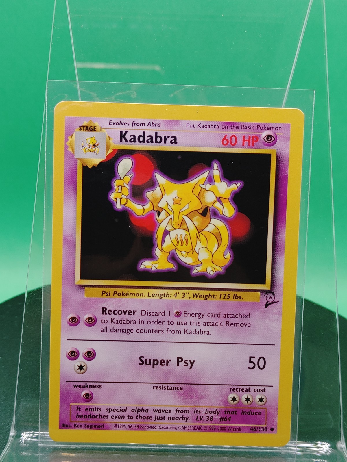 Kadabra 46/130 Base Set 2 Set Uncommon 2000 English Pokemon TCG WoTC