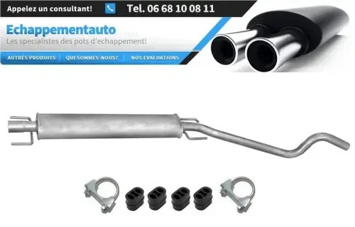 Échappement de rechange Opel Astra G pour remplacer le silencieux central usé 2003-2004