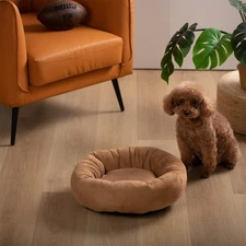 KASENTEX Round Dog Bed - Medium Dog Donut Bed, Anti-Slip, Machine Washable (B...
