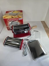 Imperia Italian Pasta Machine Maker Fresh Home Made Pasta Lasagna Fettuccine Red