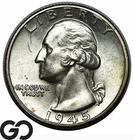 1945-D Washington Quarter, Unc+