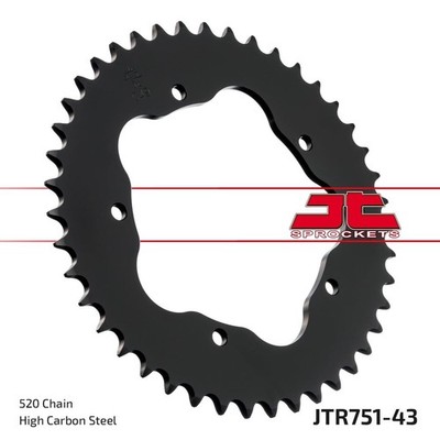 JT Stahl Kettenrad hinten - JTR751.43 Ducati 950 Hypermotard RVE 2023
