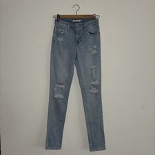 Levi's Women's 721 High Rise W 26 L 30 Skinny Leg Tailored Distressed Jeans