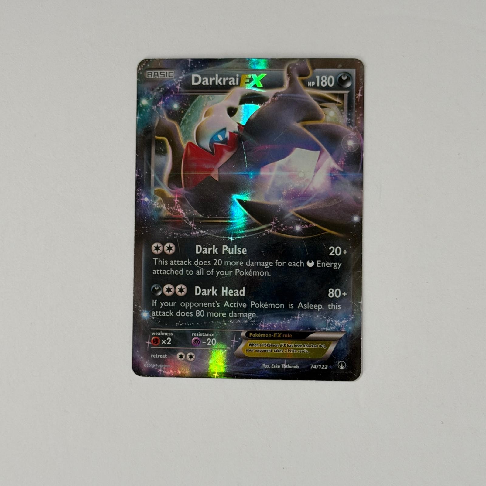 DARKRAI EX 74/122 BREAKpoint LP Holo Pokemon