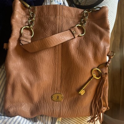 Fossil Long Live Vintage 1954 Leather hobo boho explorer handbag Bag