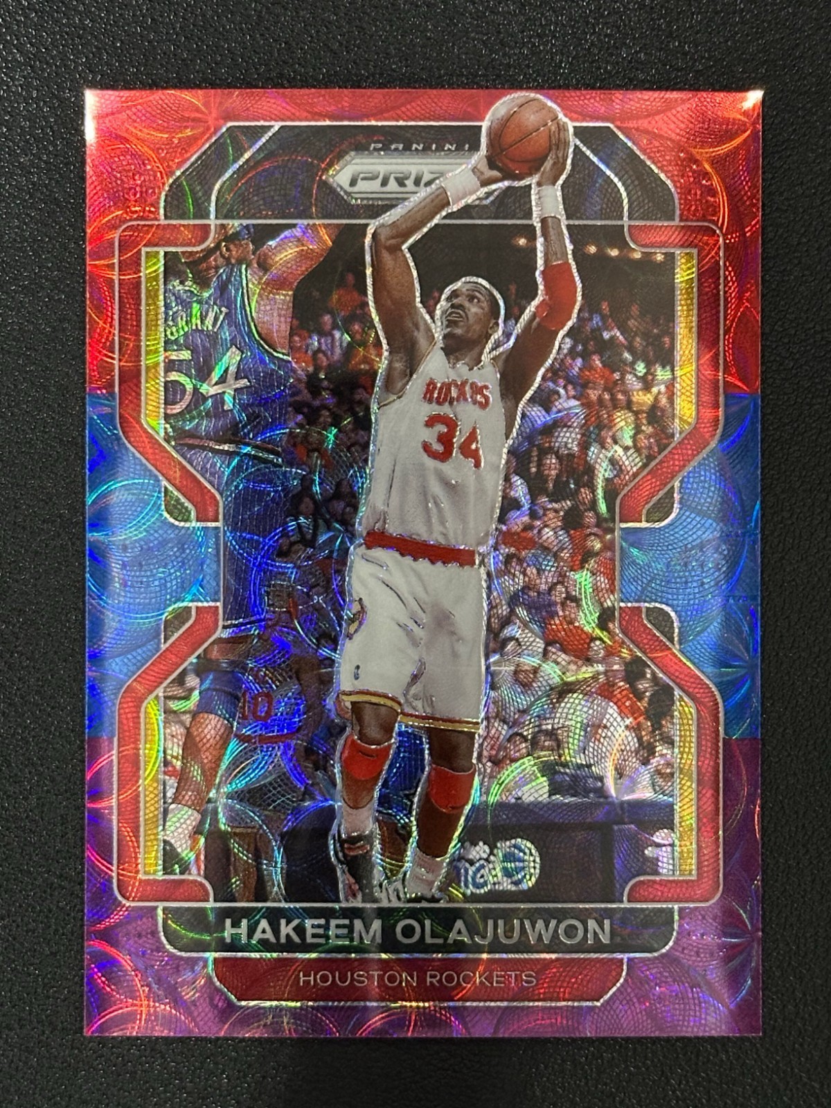 2021 Panini Prizm Hakeem Olajuwon Red Blue and Purple 01/15 Rockets#Z