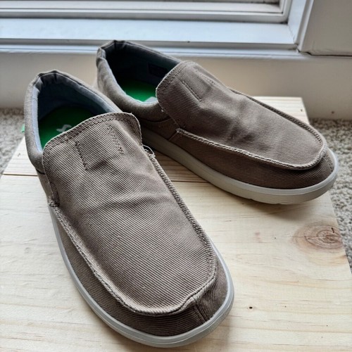 Men’s Sanuk Hi Bro Lite Hemp Canvas Slip On Shoes Size 10 Tan