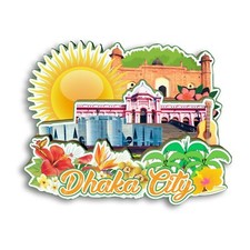 Dhaka City Bangladesh Refrigerator magnet 3D travel souvenirs wood craft gifts