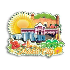 Dhaka City Bangladesh Refrigerator magnet 3D travel souvenirs wood craft gifts