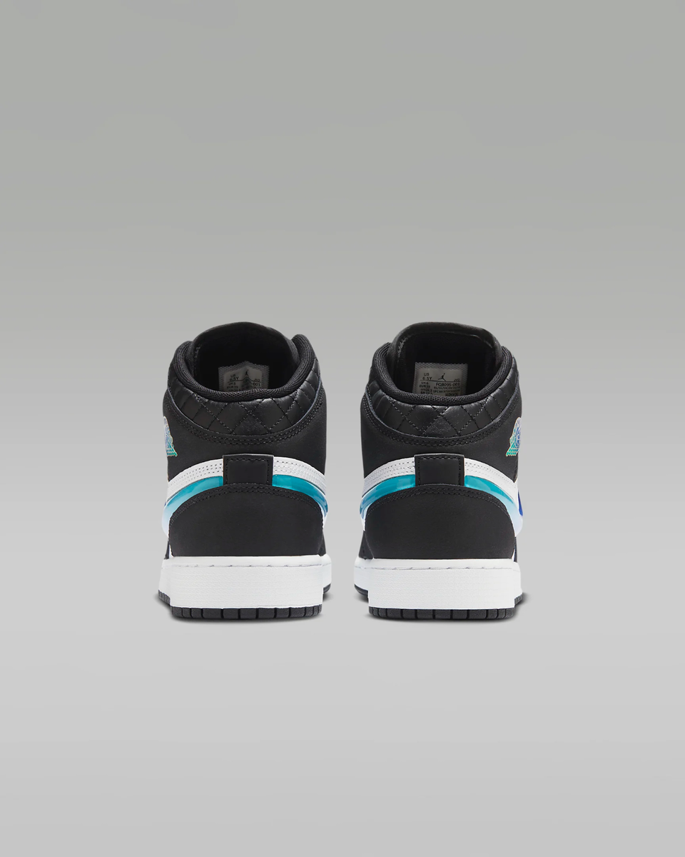 ★関税込★NIKE★WMNS AIR JORDAN 1 MID HYPER ★22-29cm★ Nike Air Jordan 1 Mid SE (GS) Shoes Black Hyper Jade FQ8095
