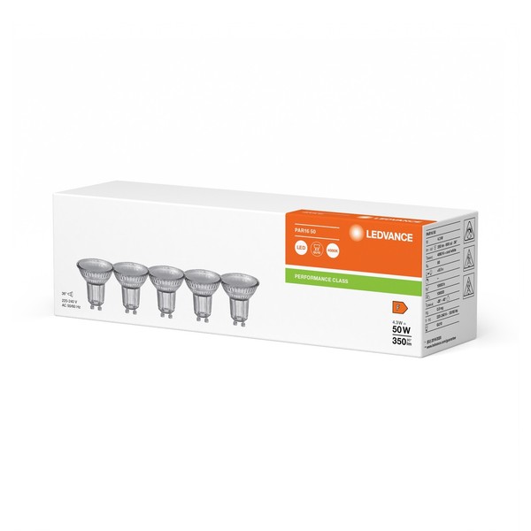 5X Led GU10 Lampe Osram Parathom PAR16 4,3 Watt Warmweiß Birne Spot Strahler-image