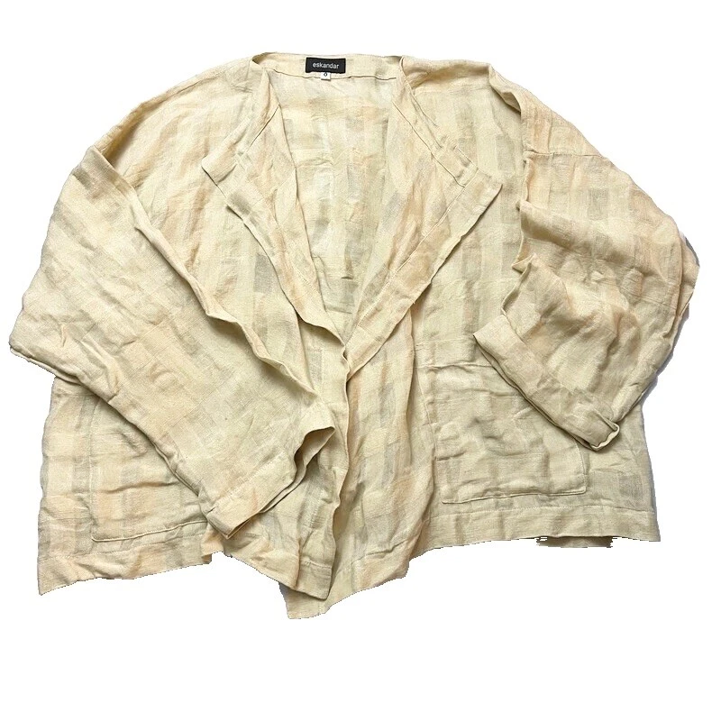 Trajes y trajes de lino eskandar separados para mujer