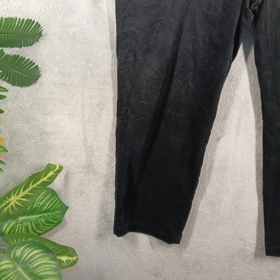 Calça fina masculina nova com etiquetas $89 inc elegante festa veludo biG e alta 50" cintura preta - Imagem 4 de 4