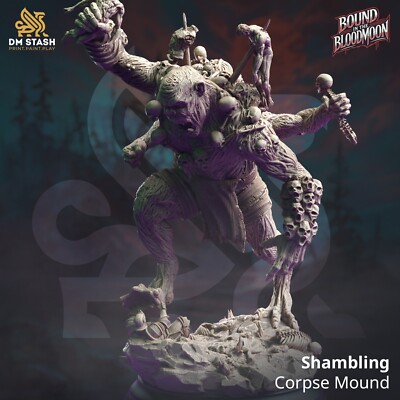 Shambling Corpse Mound, Monstrosity Monster, 3D Printed Miniature, D&D, TTRPG