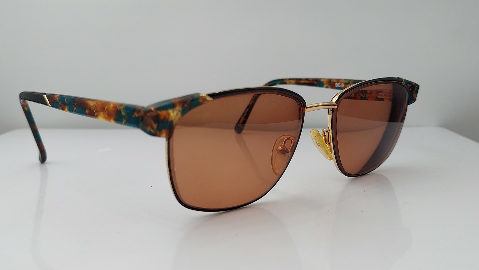 Vintage Beverly Johnson BE-9 Black Green Gold Ova… - image 1