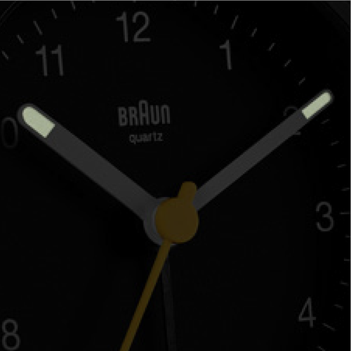 Braun BN-BC12BW Black White Round Quartz Classic Alarm Clock - Picture 4 of 4