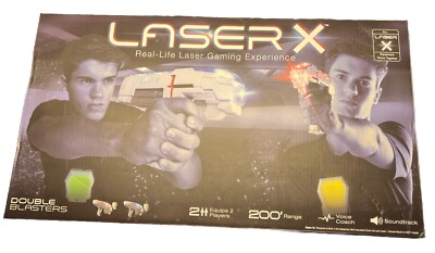 Laser X Laser Gaming 200' Range, 2 Blasters,2 Receivers, 2 Players New Box Open