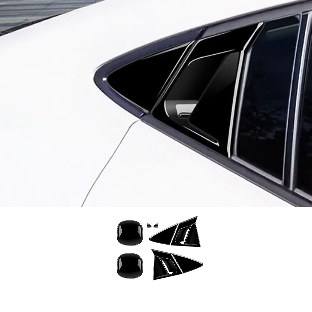 Car Door Bowl Protector Pull Handle Trim For Toyota Prius 2023-2024 Bright Black