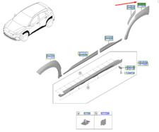 HYUNDAI KONA Electric MK1 Kotflügel hinten links Bogen Verkleidung 87741DD000 NEU ORIGINAL