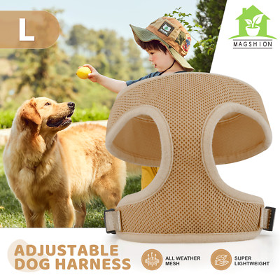 Dog Pet Harness Comfortable Adjustable Control Breathable Mesh Reflective Vest