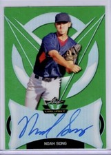 2019 LEAF VALIANT GREEN NOAH SONG MLB ROOKIE RC AUTOGRAPH #28/99