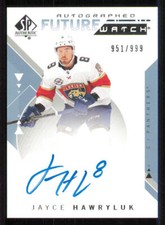 2018-19 SP Authentic #233 Jayce Hawryluk FW AU/949* RC /999