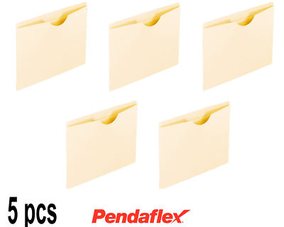 NEW 5 PACK Pendaflex 23900 Double Ply Tabbed File Jackets Legal Siz Manila #535