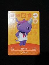 RENEE ANIMAL CROSSING AMIIBO SERIES 1 CARD #026 TRACKED AU POST geniuine