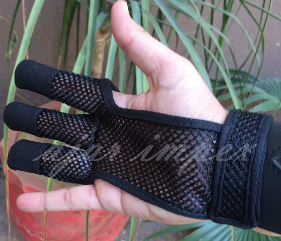 ARCHERS MESH SHOOTING 3 FINGERS GLOVE LEATHER FREE GLOVE HUNTING,SHOOTING GLOVES - Image 4 of 4