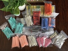 Lot Vintage Hair Perm Rods Metallic Curlers Grip Professional Styling Rollers