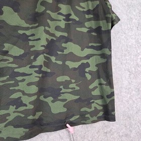 Nuon Shirt Mens Extra Large Green camo Short Sleeve Round Neck Casual 11306