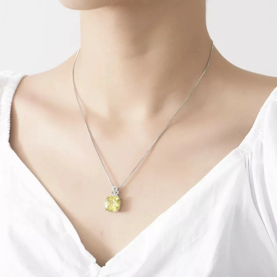 COLGANTE DE CUARZO CITRINO Y CUARZO BLANCO EN PLATA RODIADA  - Imagen 2 de 4