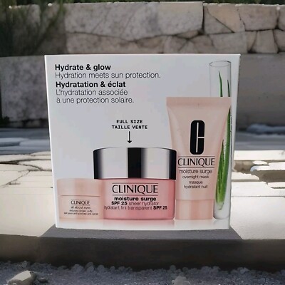 Clinigue Hydrate & Glow Set: Moisture Surge,all about eyes,Surge Overnight Mask