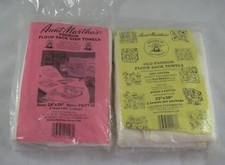 Aunt Marthas Premium Flour Sack Dish Towels 28x28  33x38 Colonial Patterns LOT