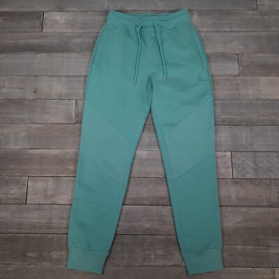 NIKE Air Jordan Wings Heavyweight Fleece Joggers Mens SMALL Teal Green 