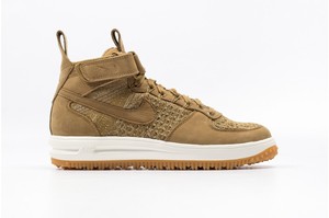 nike lunar force 1 flyknit workboot golden beige