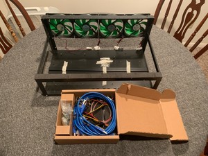 Crypto Currency 6 GPU Mining Rig Parts Lot - Frame, Cables ...
