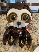 2019 TY FLIPPABLES DANGLER the Sloth Medium 9" Changing Sequins