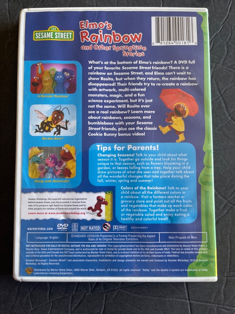 SHELF219 DVD tested~ Elmo's rainbow and other springtime stories