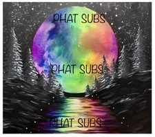 20oz Sublimation Tumbler Wrap Colorful Moon Ready To Press Heat Transfer