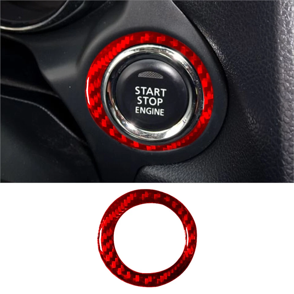 Kit de cubierta interior completo de fibra de carbono rojo 33 piezas para Mitsubishi Outlander Foto 3 de 4