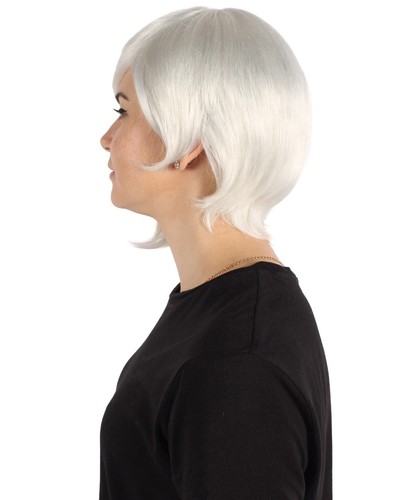 HPO Adult Women's American Comic Book War Hero White Wig, HW-7425 - Picture 3 of 9